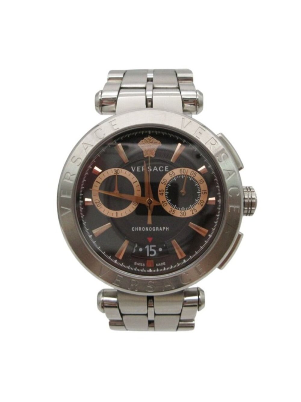 Versace Watch Aion Chronograph Quartz Silver Black